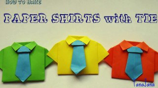 ✄ IDY ✄ How to Make an Origami Paper SHIRTS with TIE