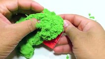 Learn Colors Kinetic Sand Lego Toys DIY Finger Family Kinetic Sand Hand