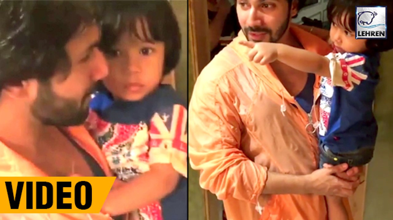 Aww! Varun Dhawan Playing With A Cute Kid On Kalank Sets