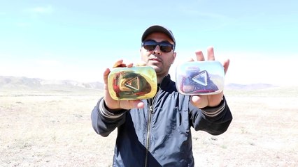 is the GOLD play button bulletproof ? 50cal?