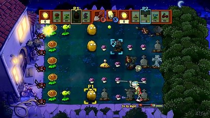 Plants vs Zombies Xbox 360 Co-op Challenge Part 2