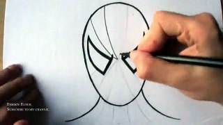 How to draw Spiderman (Ehedov Elnur) Как рисовать Человека паука-Como Dibujar a Spiderman