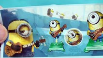 Minions new Fun Toys Kinder Surprise Eggs Review Learn Charers Name Ovos Surpresa