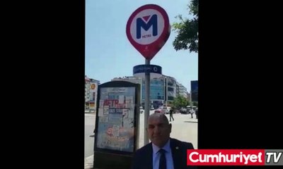 Metronun tabelası var kendisi yok