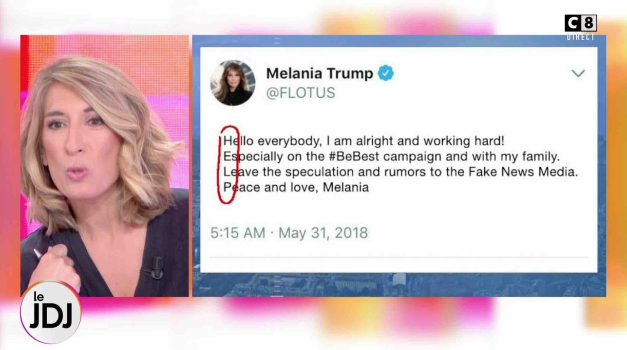 Est-ce que Mélania Trump appelle à l'aide ? - ZAPPING ACTU DU 04/06/2018