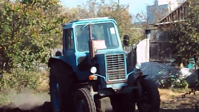 МТЗ-80 ПЛН-2 вспашка огорода