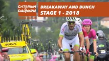 Breakaway and bunch - Étape 1 / Stage 1 (Valence / Saint-Just-Saint-Rambert) - Critérium du Dauphiné 2018