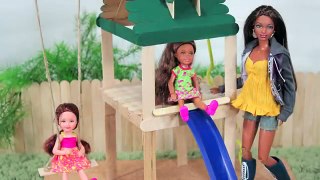 How to Make a Doll Playground - Doll Crafts