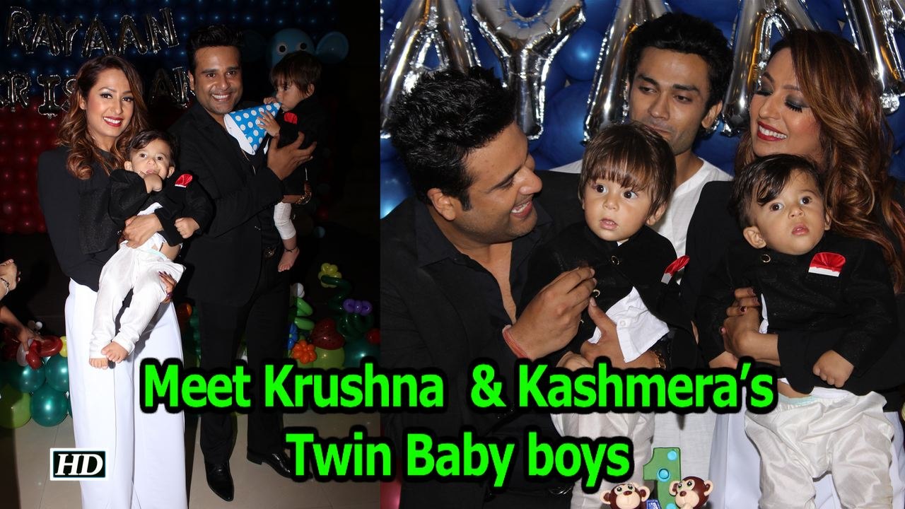 Meet Krushna Abhishek & Kashmera’s Twin Baby boys | Turned a year older