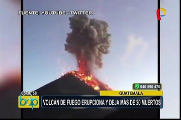 Guatemala: al menos 20 muertos tras erupción del Volcán de Fuego