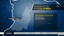 Se recrudecen asesinatos contra líderes sociales colombianos