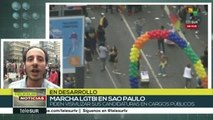 Millones de brasileños participan en el 22 Parada LGBTI de Sao Paulo