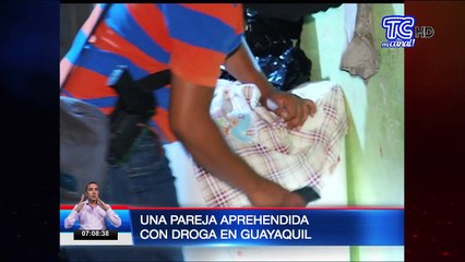 Una pareja aprehendida con droga en Guayaquil