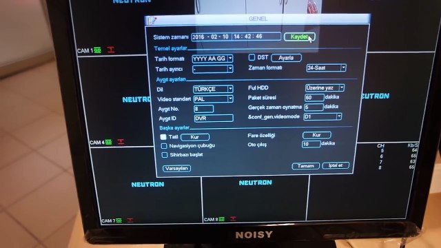 NEUTRON Dvr (Kamera Kayıt Cihazı) Kurulumu