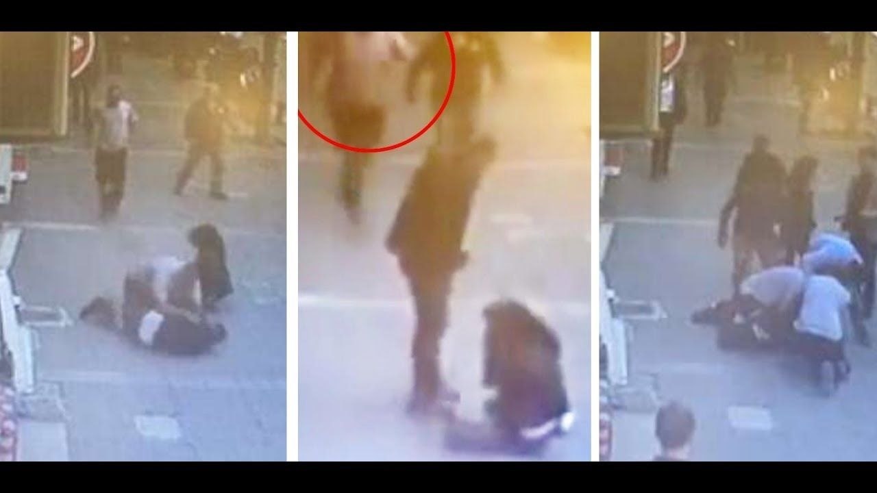 Coup de boule à un homme qui tape une femme