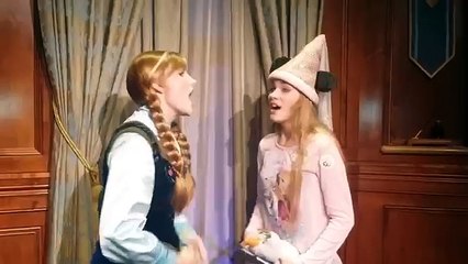 Disney Blondie Meeting Anna and Elsa on Her Birthday Weekend new