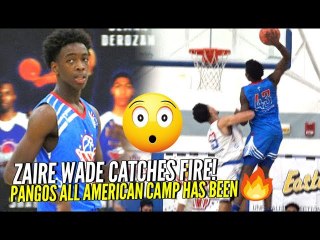 "Young Flash" Zaire Wade CATCHES FIRE at Pangos All American Camp!!! + Dude Gets POSTERIZED BAD!