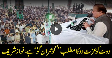 Giving respect to vote means 'Go Imran Go': Nawaz
