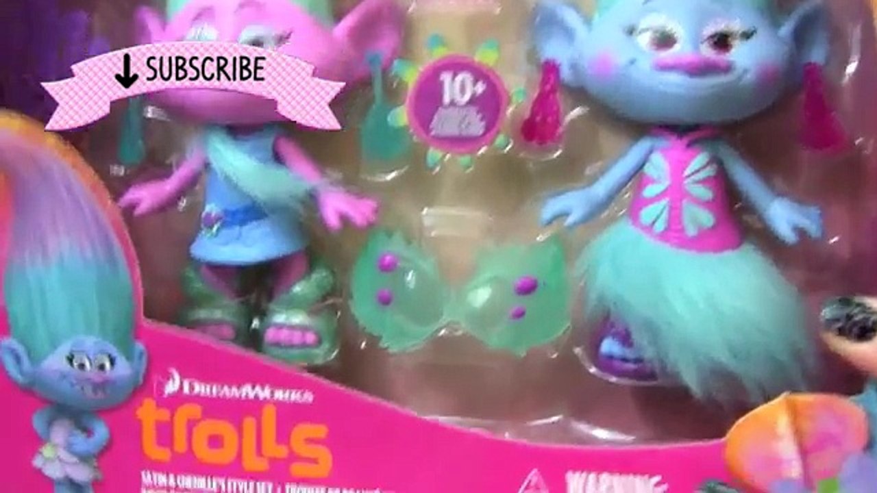 TROLLS Satin & Chenilles Style Set! Cute Fashion TWIN Dolls! NEW TROLLS TOYS! Trolls Dreamworks