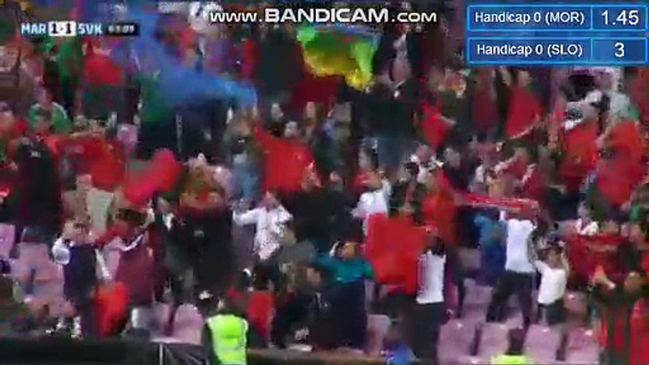 Résumé Maroc - Slovaquie but Ayoub El Kaabi  (1-1)