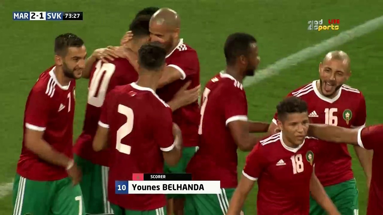 Goal Younes Belhanda HD - Morocco 2 - 1 Slovakia
