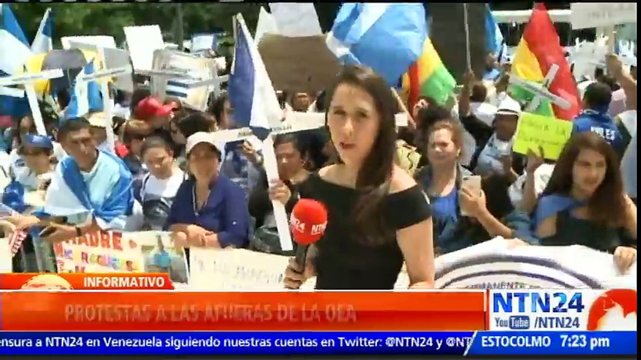 Nicaragüenses piden ayuda de la OEA para que cese la violencia en el país centroamericano