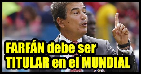 Jorge Luis Pinto: Jefferson Farfán debe ser  titular en el Mundial.