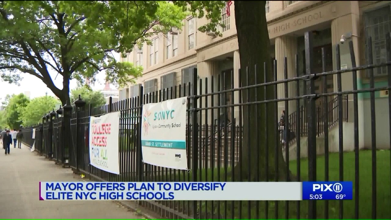 New York City Mayor Offers Plan to Diversify Elite High Schools