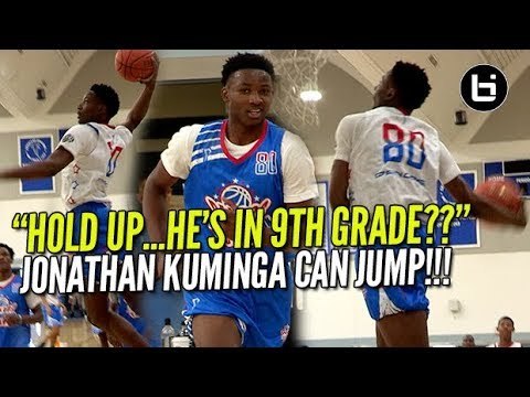HOLD UP....HE'S ONLY A 9TH GRADER??? Jonathan Kuminga Can Jump! Pangos Highlights