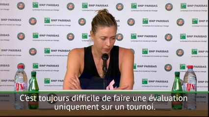 Roland-Garros - Sharapova évalue sa saison sur terre battue