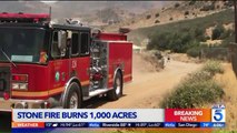 Stone Fire Burns Nearly 1,000 Acres in Southern California