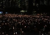 Large Crowd Gathers in Hong Kong for Tiananmen Vigil