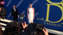 Karlie Kloss is a vision in white arriving at the 2018 CFDAs