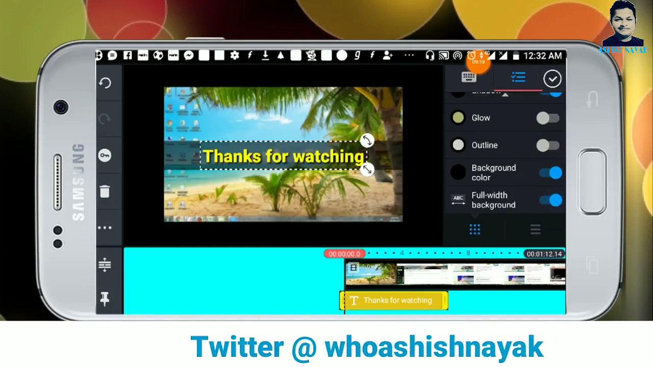 How to iffect Running Text - in video - KINEMASTER -.hindi- Ashish Nayak