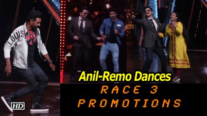 Anil ,  Remo Dances Heart out ,  poses with Farah Khan| “Race 3”