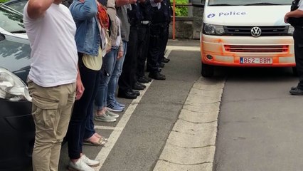 Les policiers de Sambreville rendent hommage à leurs collègues de Liège