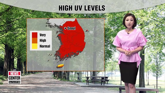 Hot with high UV ray levels on Memorial Day