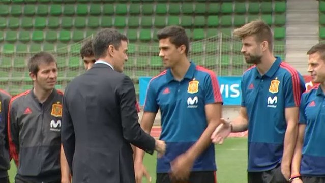 Pedro Sánchez despide a la selección española de fútbol antes del Mundial