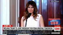 Just In: Melania Trump to Joint President for FEMA briefing tomorrow. #MelaniaTrump #FLOTUS