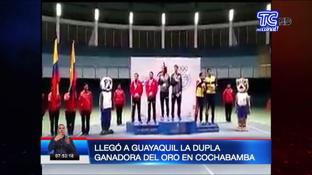 Llegó a Guayaquil la dupla ganadora del oro en Cochabamba
