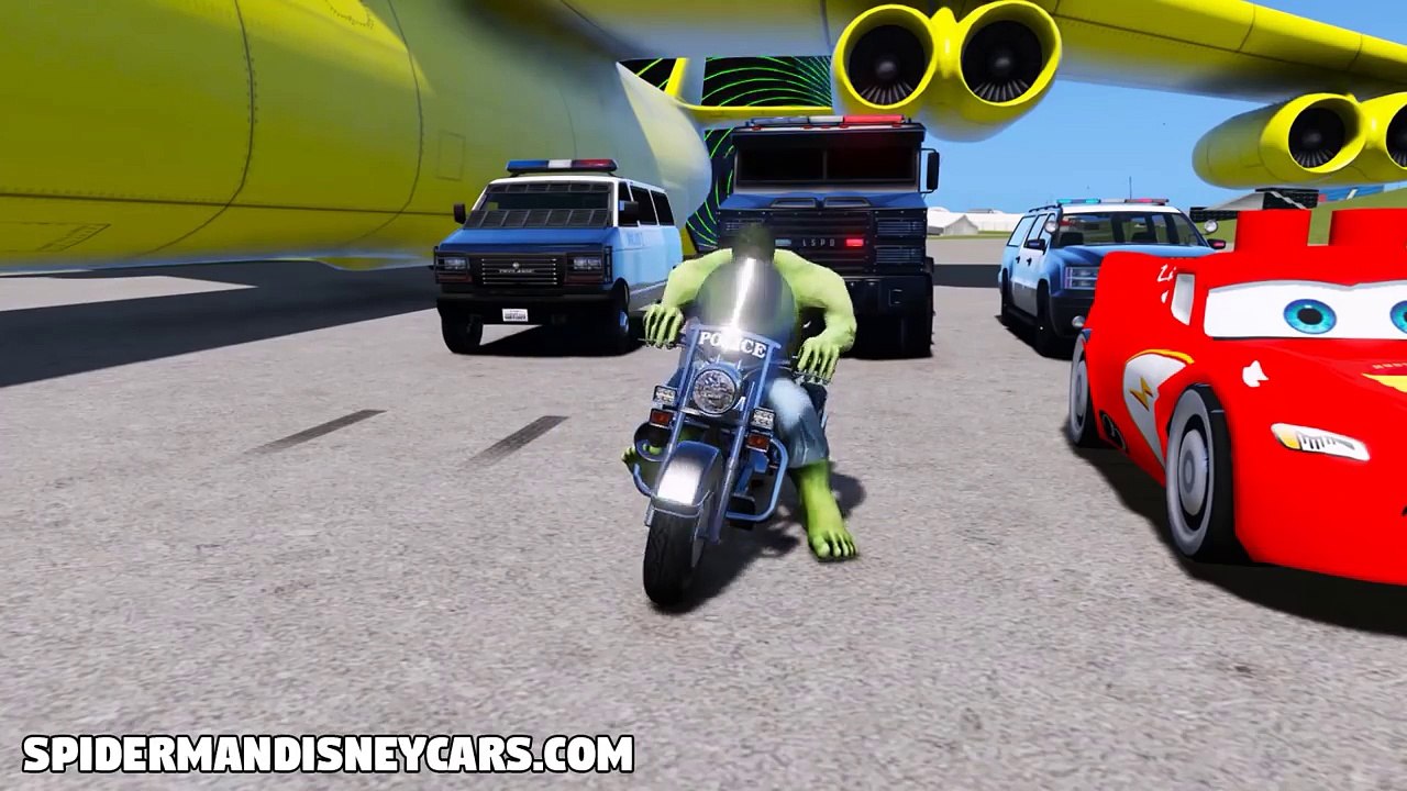 Police Cars Estación de transporte Spiderman Disney Cars Lighting Mcqueen