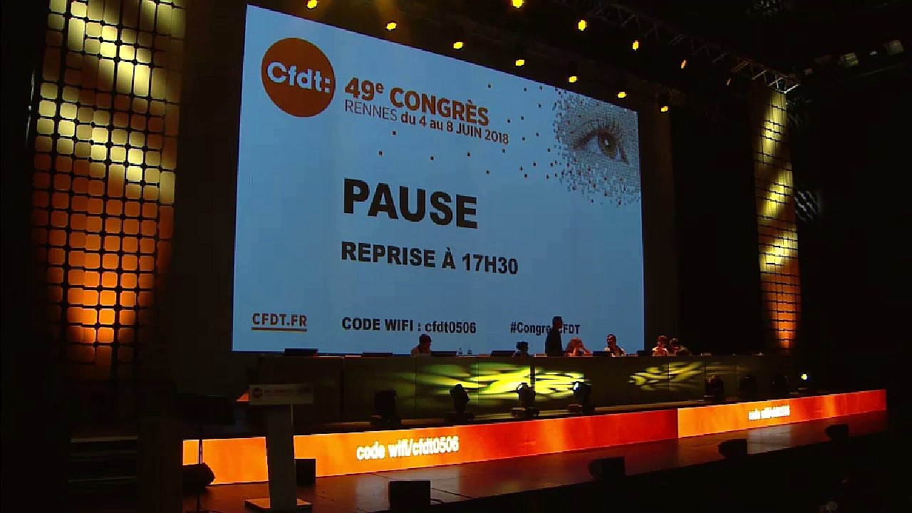 49è Congrès CFDT - Mardi 5 juin : 17h30/19h30
