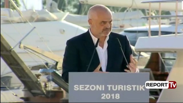 Report Tv - Hapet sezoni turistik në Vlorë, Rama: Në 5 vitet e ardhëshme presim 10 milionë turistë