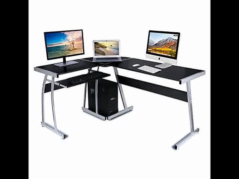 [- Computer Desk, DOSLEEPS L-Shaped Large Corner PC Laptop Desk Study Table Workstation Gaming Desk