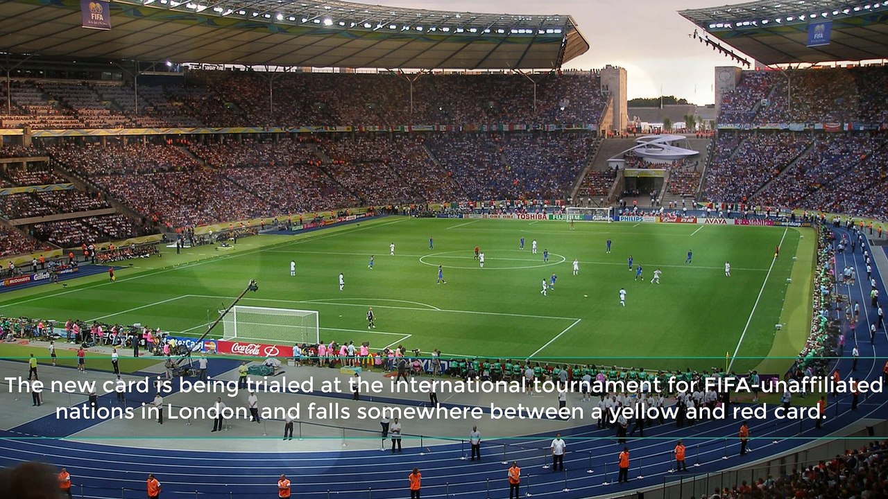 first time green card in football video Dailymotion