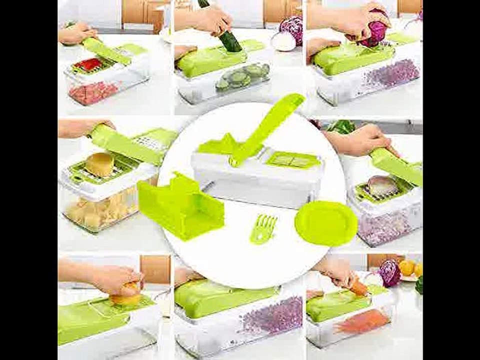 [- Mandoline 11 in 1 Food Cutter Slicer, Kitchen Vegetable Chopper Tomato Potato Dicer Cheese Slive