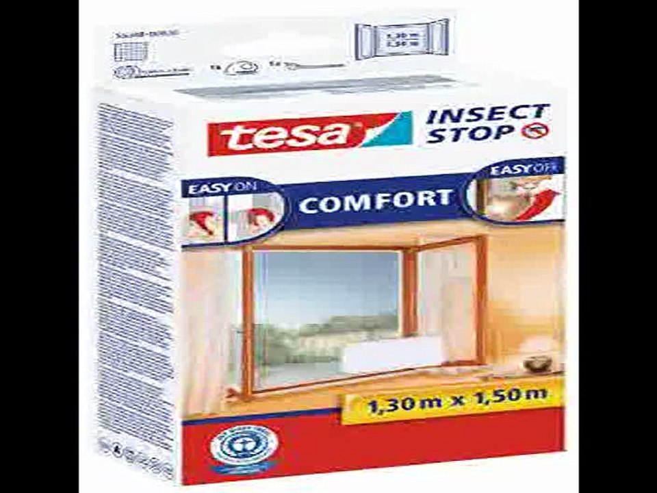 [- tesa 55388-00020-00 Insect Stop Hook and Loop Comfort For Windows, Removable, Easy-On and Easy-O