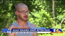 Virginia Family Says They Are Stranded After Powerful Storm Washes Away Road