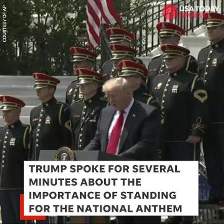 Man takes knee during national anthem at White House event