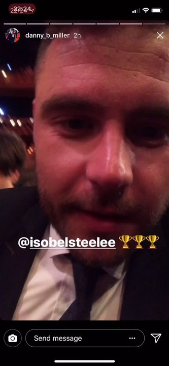 Emmerdale star Danny miller on he instagram at the British soap awards 2018